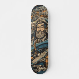 Dark psychedelic Captain Nemo Skateboard