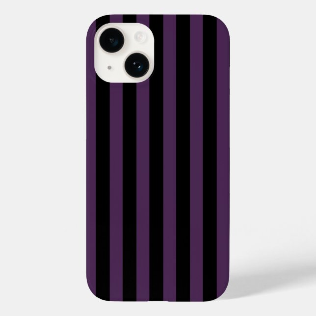 Dark purple and black stripes Case-Mate iPhone 14 hülle (Rückseite)