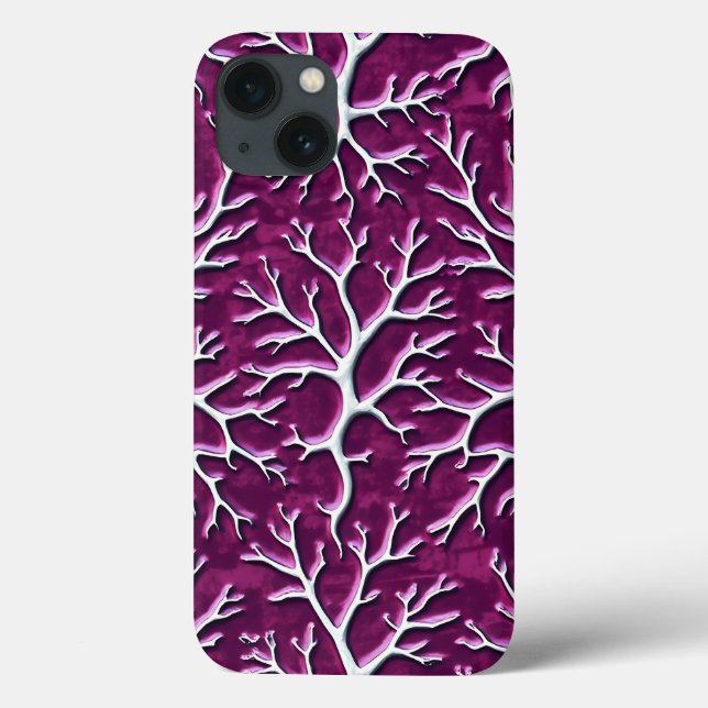 Dark Purple Branch iPhone Case Artistic Style (Rückseite)