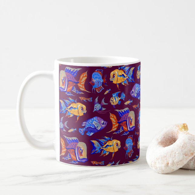 Dark Purple Kaffeetasse (Mit Donut)