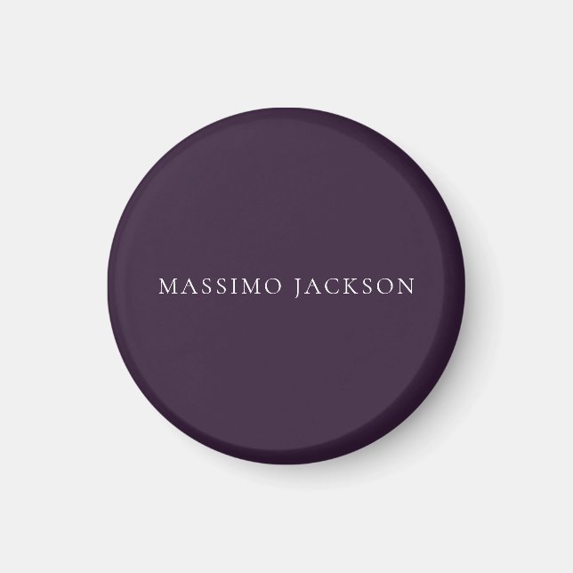 Dark Purple Minimalist Plain Modern  Magnet (Vorne)