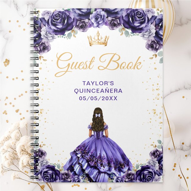 Dark Purple Princess Quinceañera Livre d'or (Créateur téléchargé)