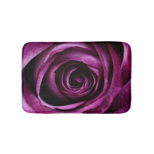 Dark Purple Rose Badematte (Vorderseite)