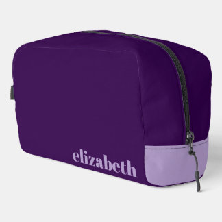 Dark Purple with Pale Purple Name Waschbeutel