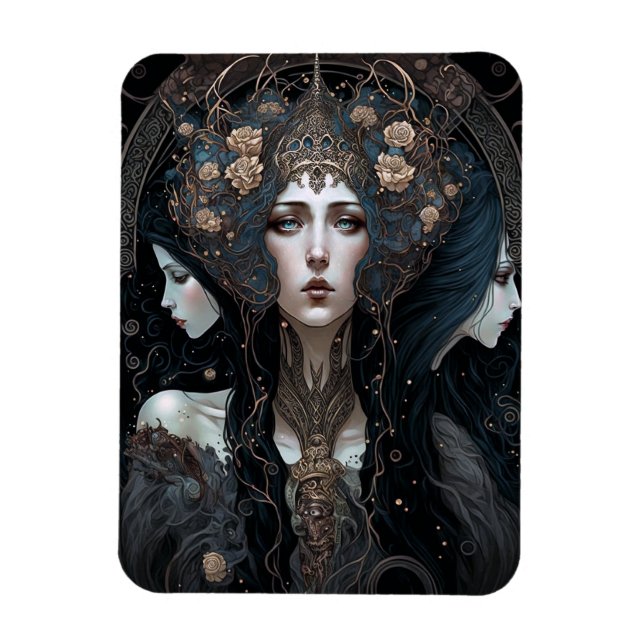 Dark Queen Fantasy Art Magnet (Vertikal)