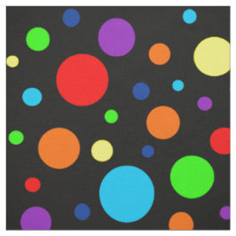 Dark Rainbow Spots Fabric Stoff