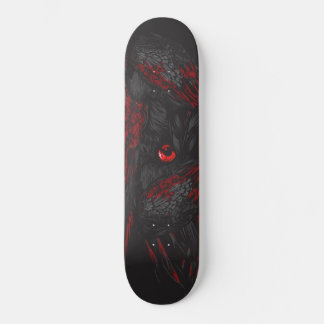 Dark Raven Crimson Eye Street Art Skateboard