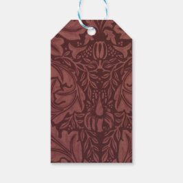 Dark Red Acanthus Blätter (von William Morris) Geschenkanhänger