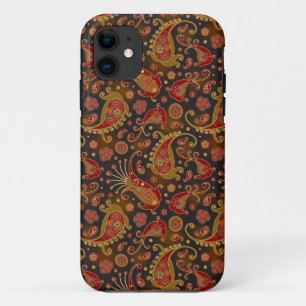 Dark Red and Gold Paisley Pattern title_seo2