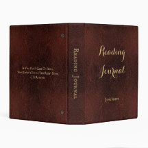 Dark Red Antique Leather Reading Journal