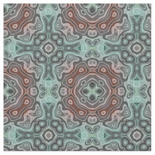 Dark Red Aquamarin Blue Green Bali Batik Muster Stoff
