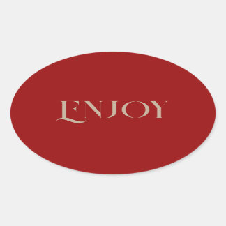 Dark Red Background Enjoy Sticker