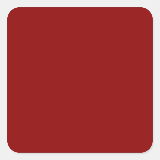 Dark Red Basic One Color Quadratischer Aufkleber (Vorderseite)