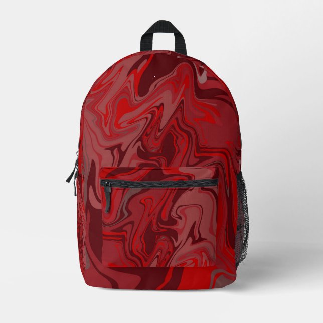 Dark Red Bedruckter Rucksack (Vorderseite)