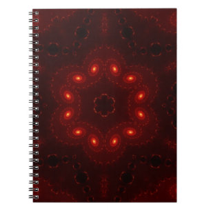 Dark Red Burgundy Gothic Lace Snowflake Notizblock