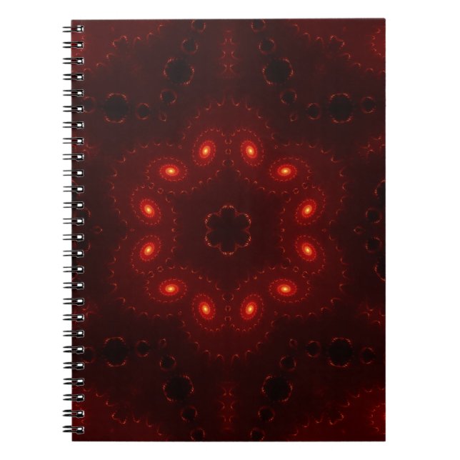 Dark Red Burgundy Gothic Lace Snowflake Notizblock (Vorderseite)