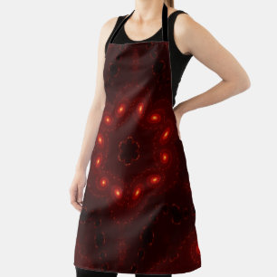 Dark Red Burgundy Gothic Lace Snowflake Schürze