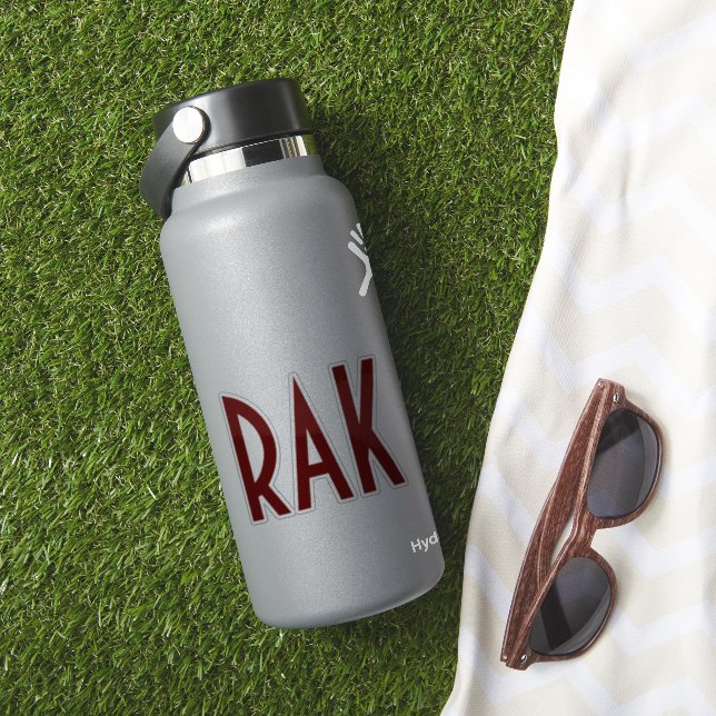 Dark Red Burgundy Monogram Sticker (HydroFlask Insitu)