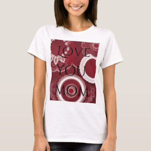Dark Red Floral AI art T-Shirt