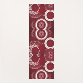 Dark Red Floral AI art Yogamatte