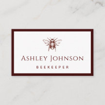 Dark Red Gezeichnet Bee Beekeeper Honeycomb Elegan