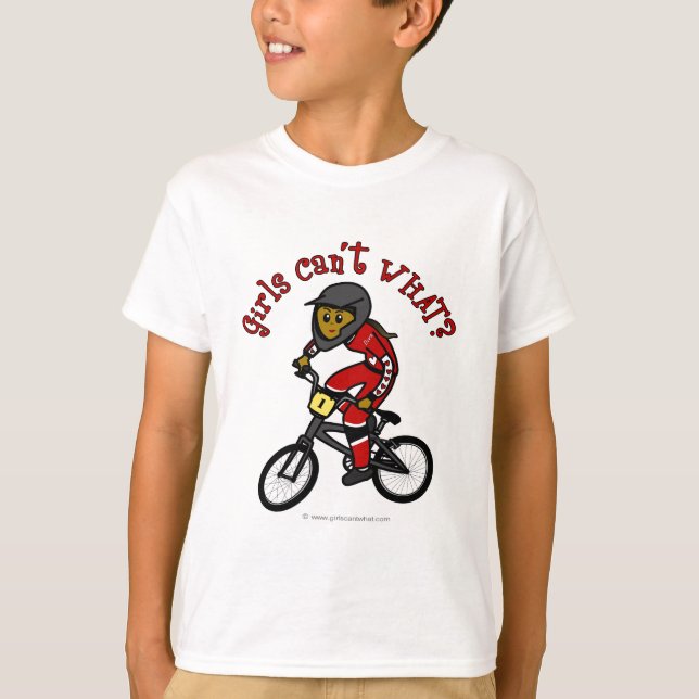 Dark Red Girls BMX T-Shirt (Vorderseite)