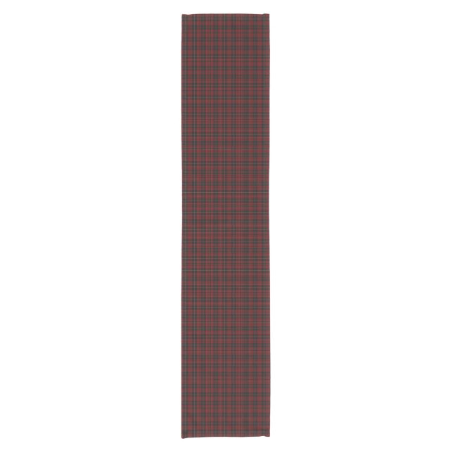 Dark Red Kariert Kurzer Tischläufer (Vorderseite)