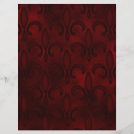 Dark Red Lilie Scrapbook Paper