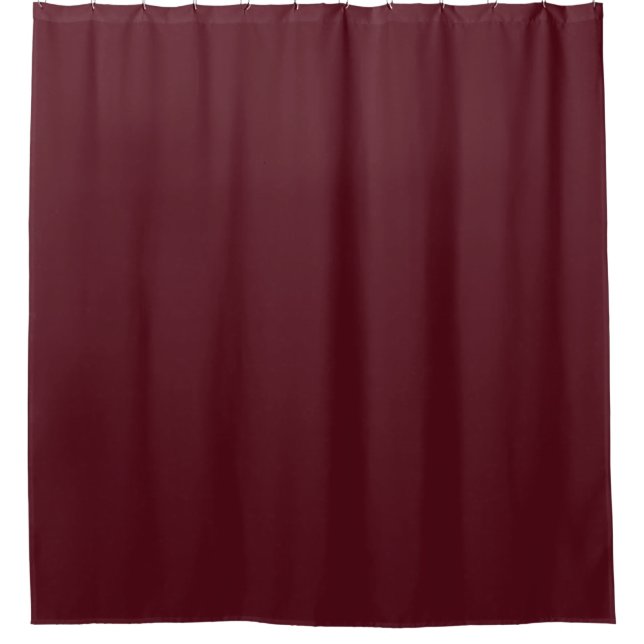 Dark Red Maroon Burgundy Solid Color Duschvorhang (Vorderseite)