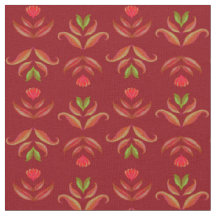 Dark Red Maroon Folk Art Floral Rustikale Weihnach