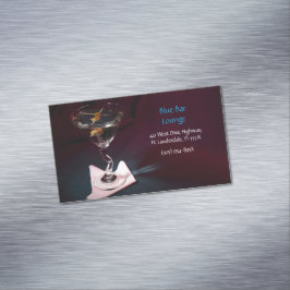 Dark Red Martini Bar & Lounge Magnetische Visitenkarte