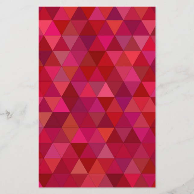 Dark Red Mosaic Briefpapier (Vorderseite)