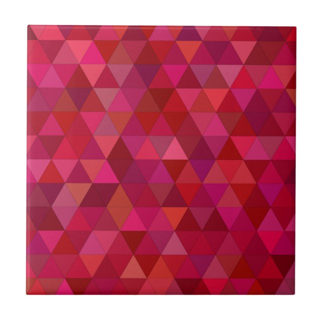 Dark Red Mosaic Fliese (Vorderseite)