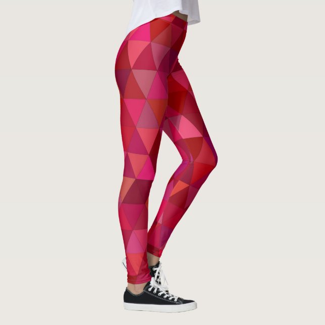 Dark Red Mosaic Leggings (Rechts)