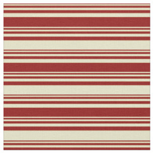 Dark Red & Pale Goldenrod Linienmuster Stoff