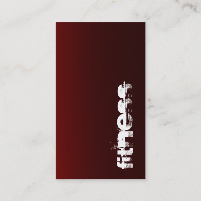 Dark Red Personal Trainer Fitness Business Card Visitenkarte (Vorderseite)