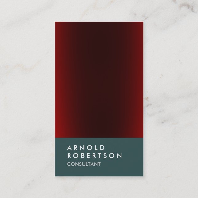 Dark Red Slate Grau Trend Consultant Business Card Visitenkarte (Vorderseite)