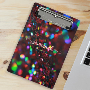 Dark Red Sparkling Mini Clipboard Klemmbrett