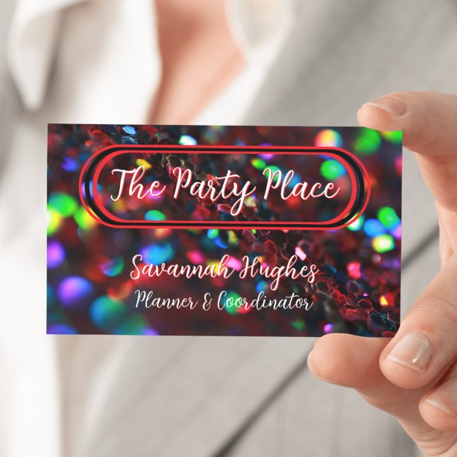 Dark Red Sparkling Visitenkarte (Von Creator hochgeladen)