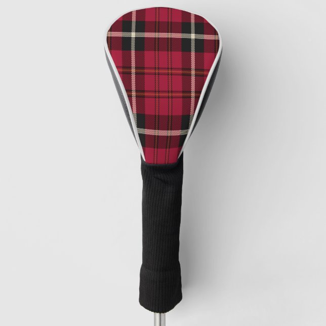 Dark Red Tartan Golf Head Cover Golf Headcover (Vorderseite)