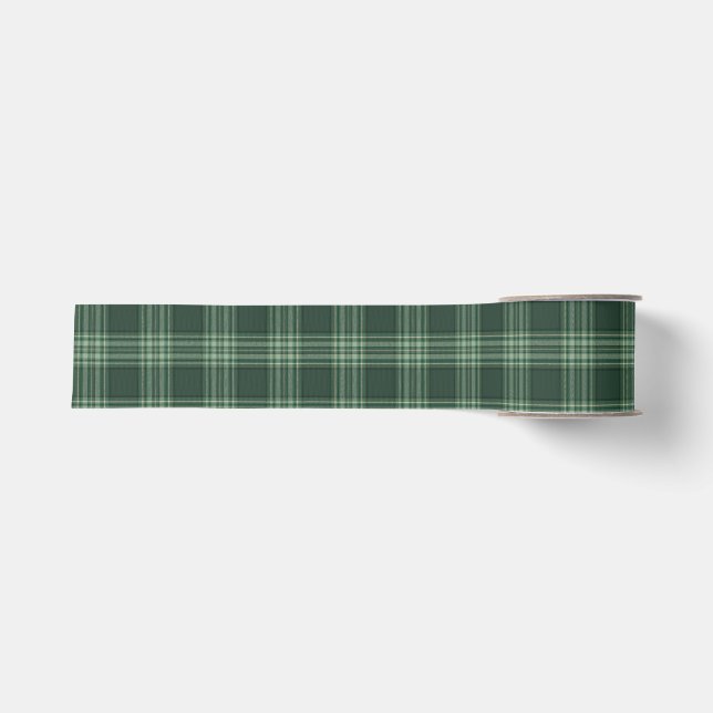 Dark Red Tartan Plaid Ripsband (Vorderseite)
