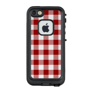 Dark Red und White Buffalo Kariert LifeProof FRÄ’ iPhone SE/5/5s Hülle