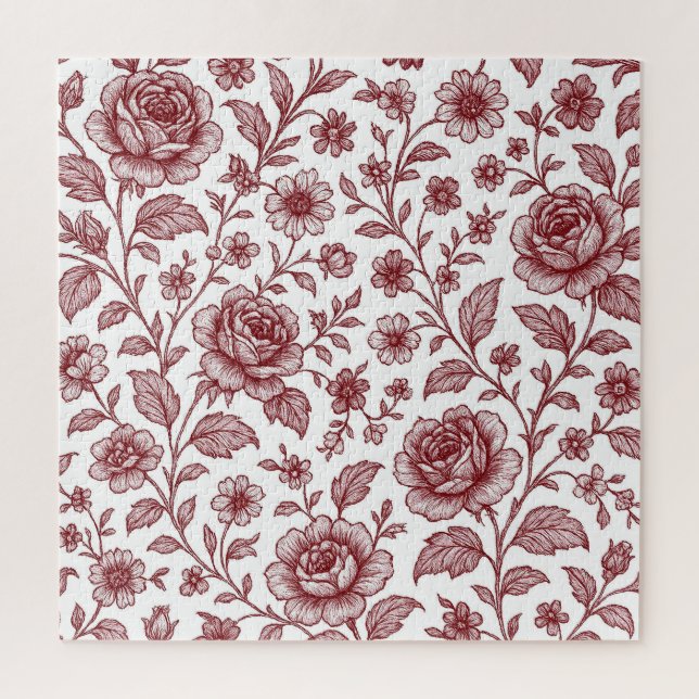 Dark Red Vintag Rose Pattern (Vertikal)