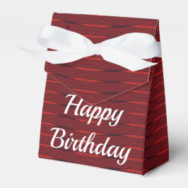 Dark Red Wavy Lines Geschenkschachtel