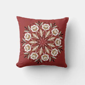 Dark red, white and beige rose mailing roses kissen