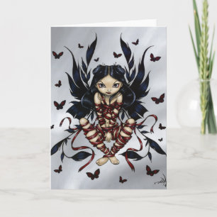 "Dark Ribbon Fairy" Grußkarte Karte