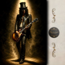 Dark Rock Gitarren-Legende Decoupage
