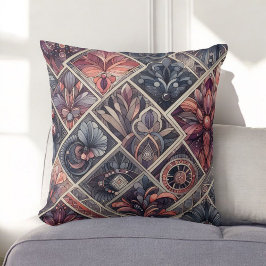 Dark Romance Boho Wasserfarbe Blumenfrühling Somme Kissen