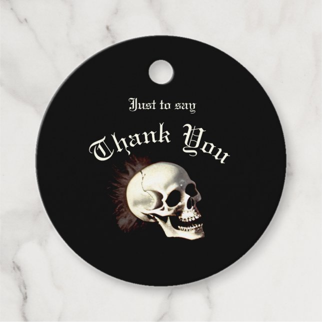 Dark Romance und Macabre Gothic Halloween-Party Geschenkanhänger (Vorderseite)