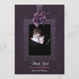Dark Romance Wedding Vielen Dank Dankeskarte